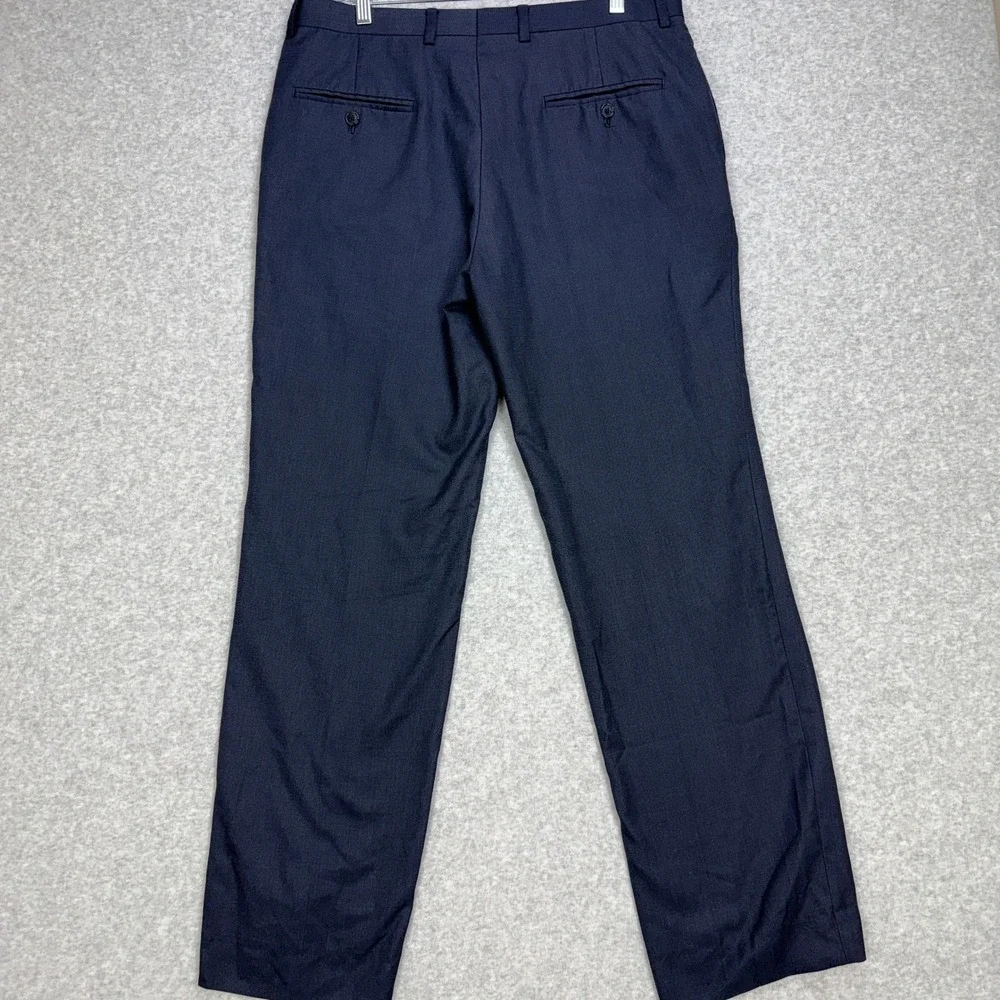 Tommy Hilfiger Dress Pants Mens 38x32 Navy Blue Flat Front Business Professional